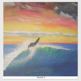 Roofer Surfer Girl Aufkleber