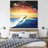 Roofer Surfer Girl Leinwanddruck (Insitu (Schlafzimmer))