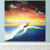 Roofer Surfer Girl Leinwanddruck (Insitu (Holzboden))