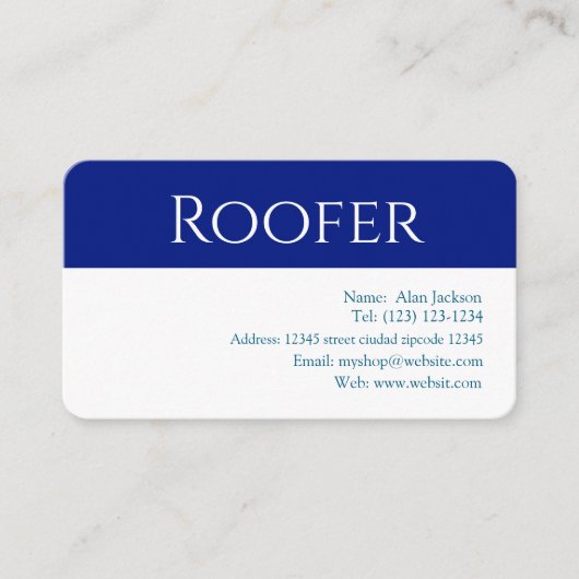 Roofer Visitenkarte (Vorderseite)