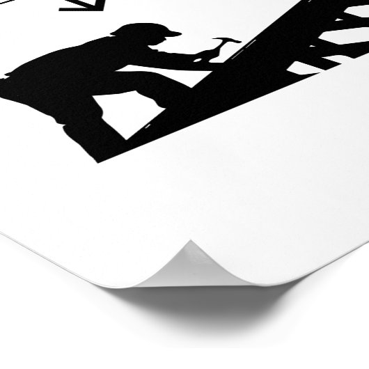 Roofer | Work Crafting Roofing Handwerker Geschenk Poster (Ecke)