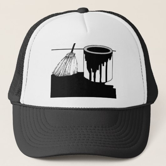 Roofers Hat Tar Bucket Truckerkappe (Vorderseite)