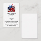 Roofing And Construction Patriotic Theme Visitenkarte (Vorne/Hinten)