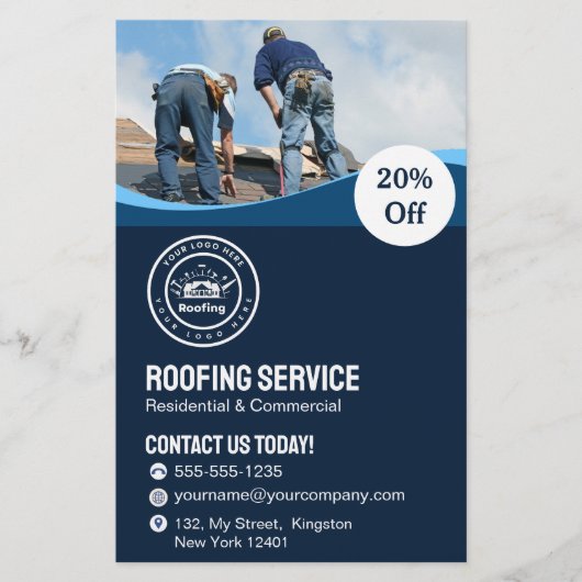 Roofing Company | Custom Logo Services Flyer (Vorne)
