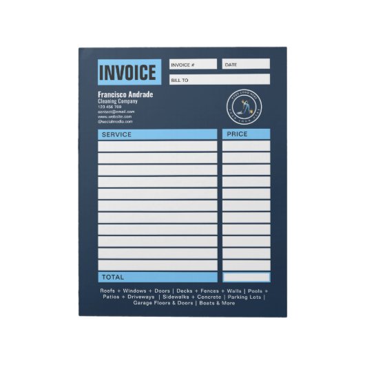 Roofing Company | Custom Logo Services Notizblock (Rotiert)