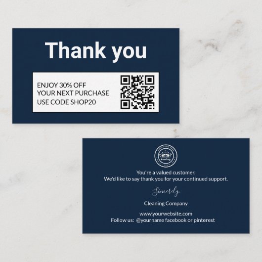 Roofing Company | Custom Logo Services Rabattkarte (Vorne/Hinten)