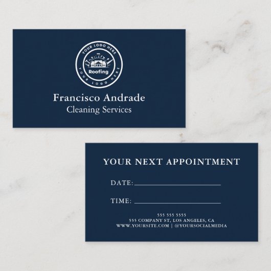 Roofing Company | Custom Logo Services Terminkarte (Vorne/Hinten)