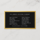 Roofing Roofer Construction Services Professional Visitenkarte (Rückseite)