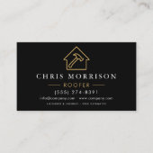 Roofing Roofer Contractor QR Code Visitenkarte (Vorderseite)