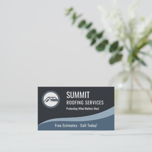 Roofing Roofer QR Code Professional Visitenkarte (Stehend Vorderseite)