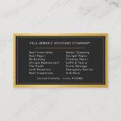 Roofing Service Roofer Gold Professional Visitenkarte (Rückseite)