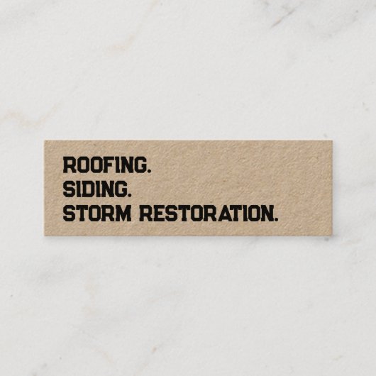 Roofing Siding QR Mini Visitenkarte (Vorderseite)