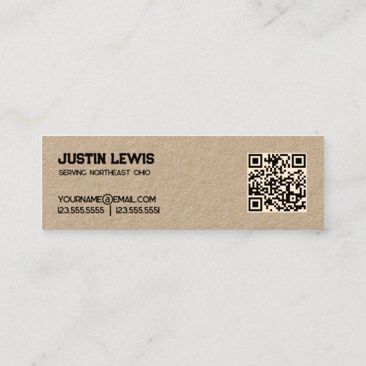 Roofing Siding QR Mini Visitenkarte (Rückseite)