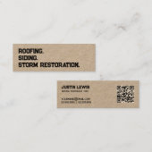 Roofing Siding QR Mini Visitenkarte (Vorne/Hinten)