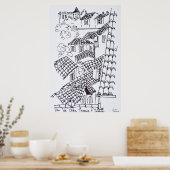 Roofops von Marseille, Frankreich Poster (Küche)