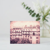 Roofops von Paris in Rosa Postkarte (Stehend Vorderseite)