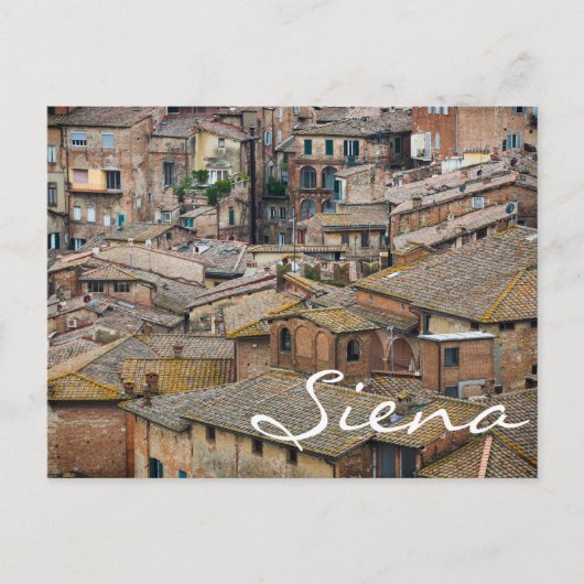 Roofs in Siena Text Postkarte (Vorderseite)