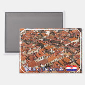 Roofscape in Dubrovnik, Kroatien, Reise Magnet (Vorderseite/Rückseite)