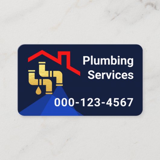 Rooftop Building Leaking Gold Pipes Visitenkarte (Vorderseite)