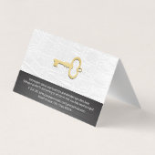 Rooftop City Logo | Leder | Skelettschlüssel Visitenkarten (Rückseite)