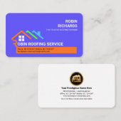 Rooftop Letter-R-Gebäude Dachdecker Visitenkarte (Vorne/Hinten)