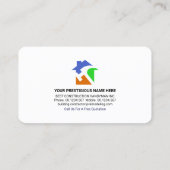 Rooftop mit Pinselstrich Visitenkarte (Rückseite)