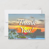 Rooftop Sunset Thank You 2295 Dankeskarte (Vorderseite)