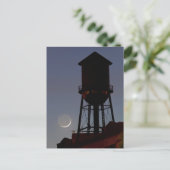 Rooftop Water Tower | Crescent Moon New Jersey Postkarte (Stehend Vorderseite)