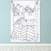 Rooftops in Paris, Frankreich Leinwanddruck (Insitu (Holzboden))
