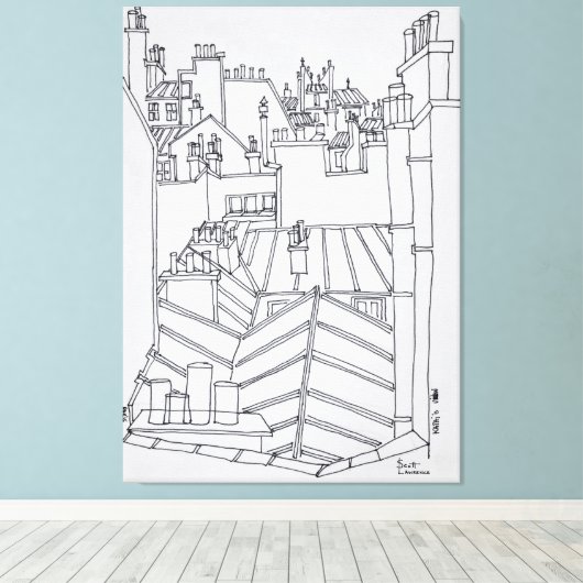 Rooftops in Paris, Frankreich Leinwanddruck (Insitu (Holzboden))