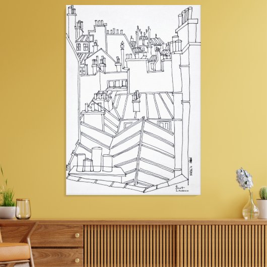 Rooftops in Paris, Frankreich Leinwanddruck (Insitu (Wohnzimmer))