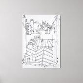 Rooftops in Paris, Frankreich Leinwanddruck (Vorderseite)