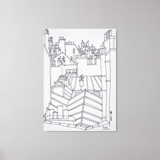 Rooftops in Paris, Frankreich Leinwanddruck (Vorderseite)