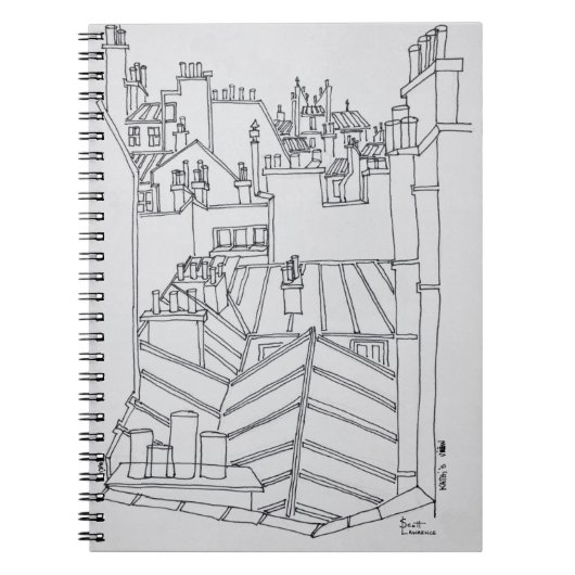 Rooftops in Paris, Frankreich Notizblock (Vorderseite)
