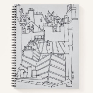 Rooftops in Paris, Frankreich Notizblock