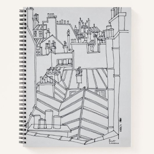 Rooftops in Paris, Frankreich Notizblock (Vorderseite)