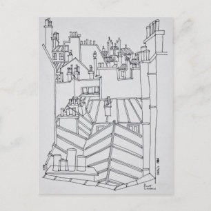 Rooftops in Paris, Frankreich Postkarte