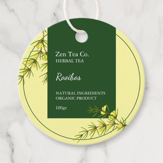 Rooibos Herbal Tee Business Tag Geschenkanhänger (Vorderseite)