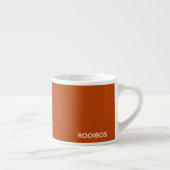 Rooibos roter brauner Name Espressotasse (Rechts)