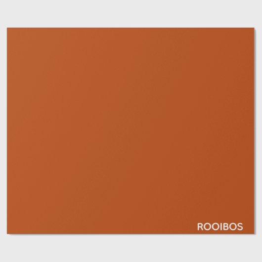 Rooibos roter brauner Name Geschenkpapier (Flach)