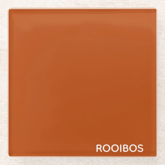 Rooibos roter brauner Name Glasuntersetzer (Vorderseite)