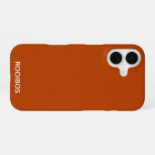 Rooibos roter brauner Name iPhone 16 Hülle (Rückseite (Horizontal))