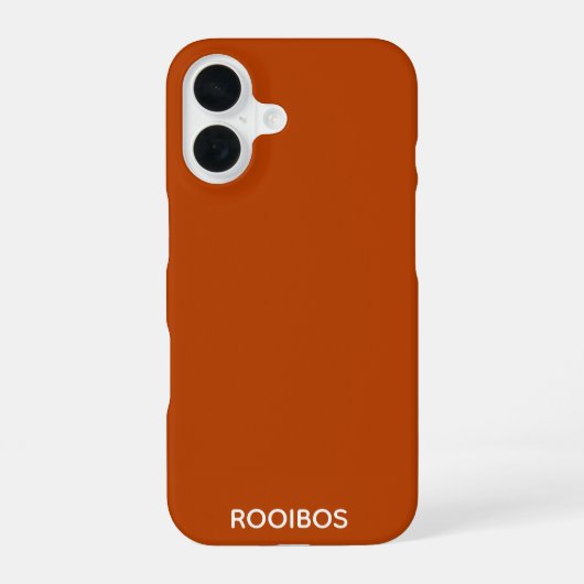 Rooibos roter brauner Name iPhone 16 Hülle (Rückseite)