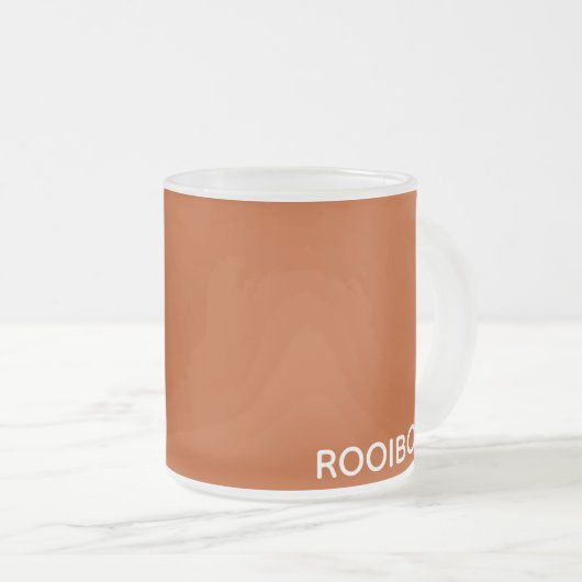 Rooibos roter brauner Name Mattglastasse (VorderseiteRechts)