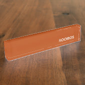 Rooibos roter brauner Name Namensplakette (Seite)