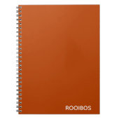 Rooibos roter brauner Name Notizblock (Vorderseite)