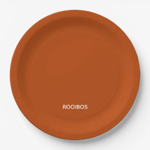Rooibos roter brauner Name Pappteller