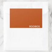 Rooibos roter brauner Name Rechteckiger Aufkleber (Tasche)