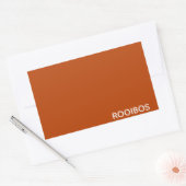 Rooibos roter brauner Name Rechteckiger Aufkleber (Umschlag)
