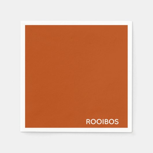 Rooibos roter brauner Name Serviette (Vorderseite)